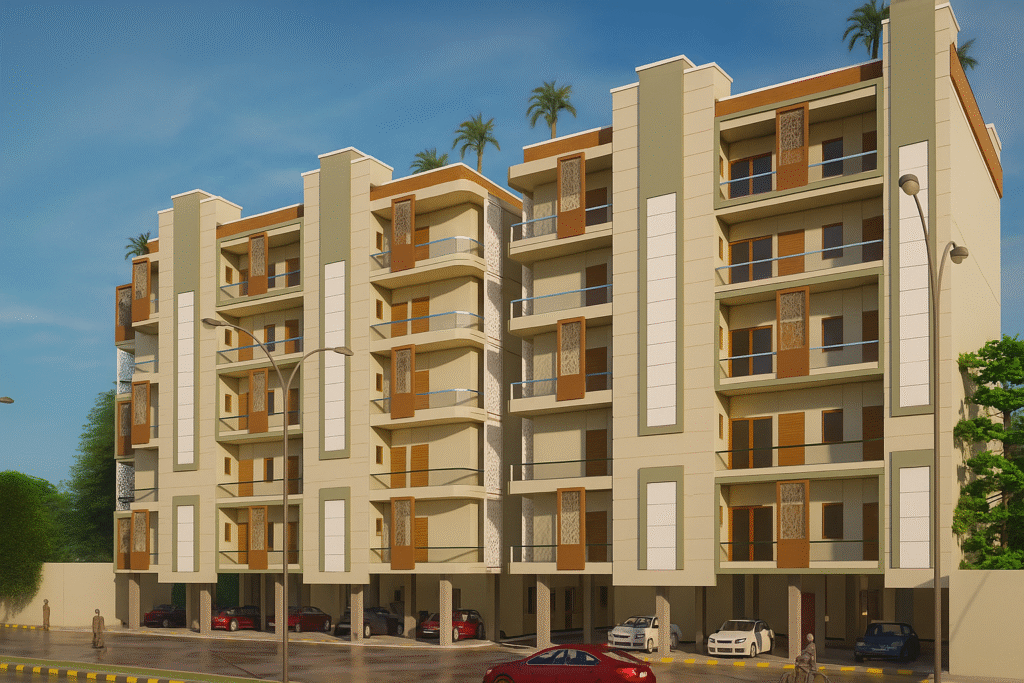 20250929_0038_Modern Apartment Building_remix_01k68vgfsxf1d9dyh6j5h926gw Krystal Supremus luxury real estate project exterior view